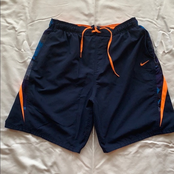 orange nike swim shorts